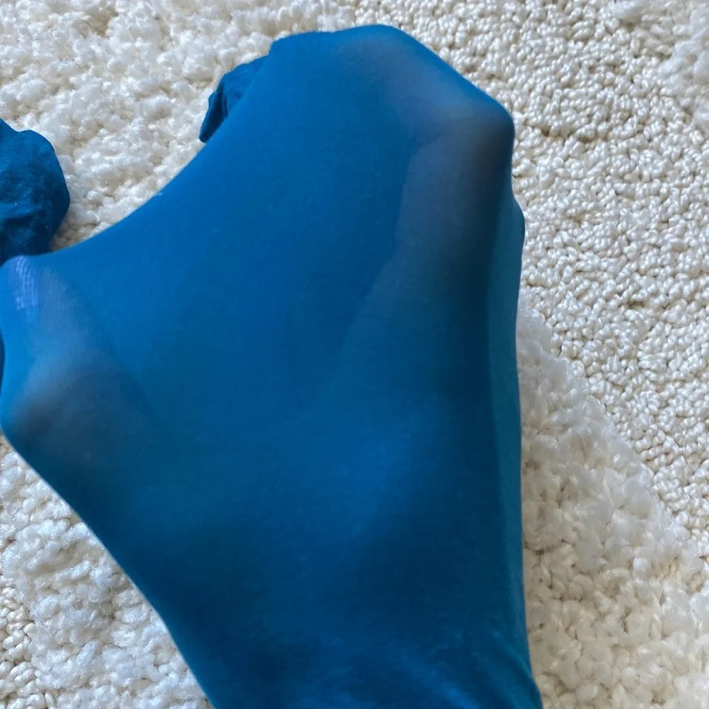 80s 1980s Costume Blue Tights Pantyhose Purple Leg Warmers Halloween